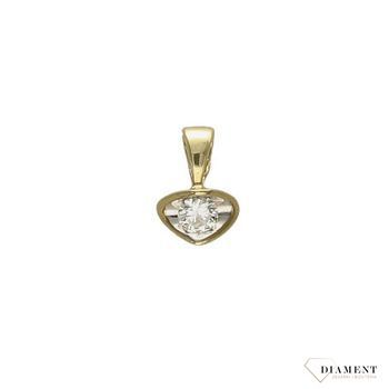 Złota zawieszka DIAMENT białe złoto, diamenty P 353.jpg